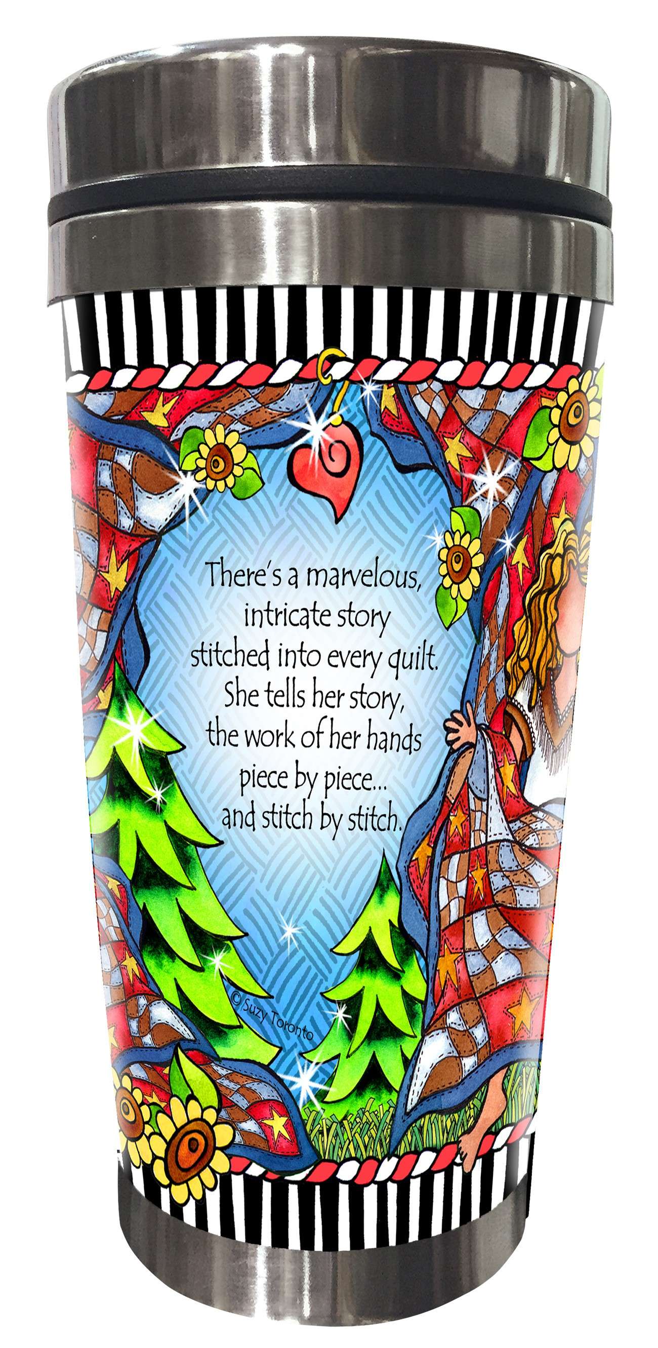 Quilt Story's Funky Stainless Steel Tumbler