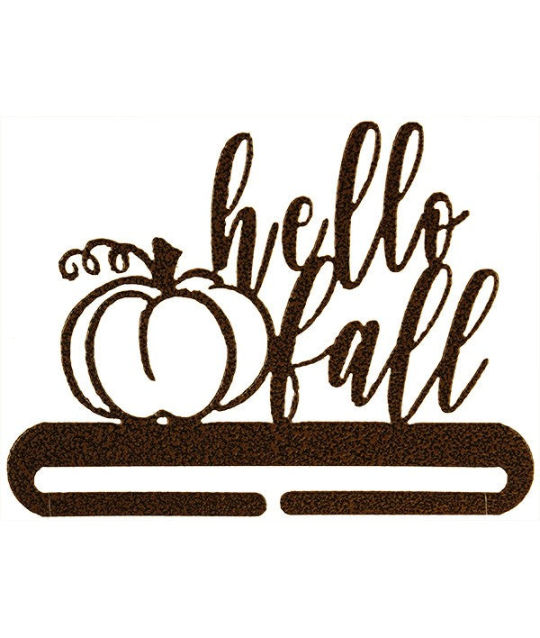 6-Inch Hello Fall Copper Vein Split Bottom Hanger - Ideal for Autumn Decor