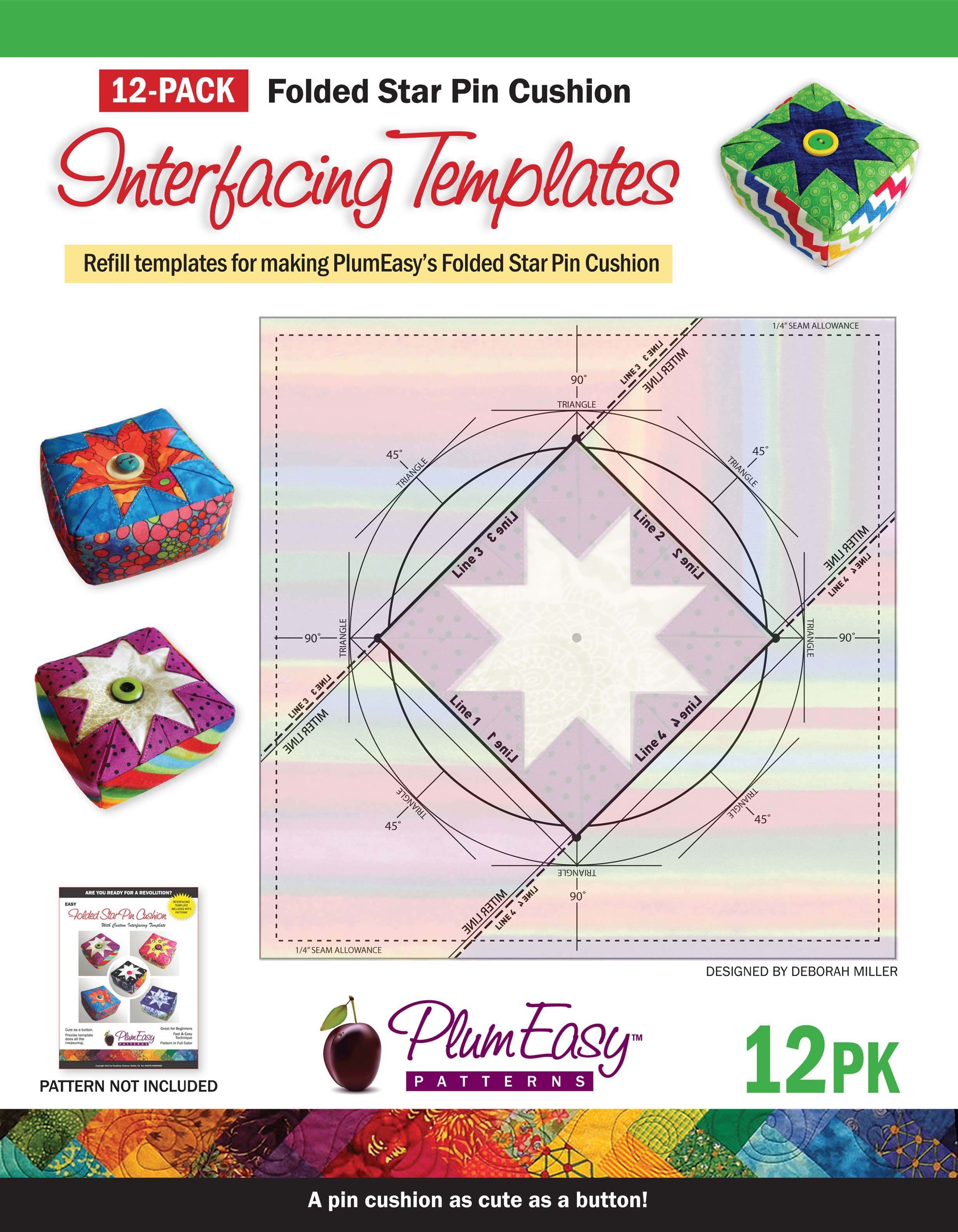 Fantastic 12-pack Folded Star Pincushion Templates - Get Yours Now!