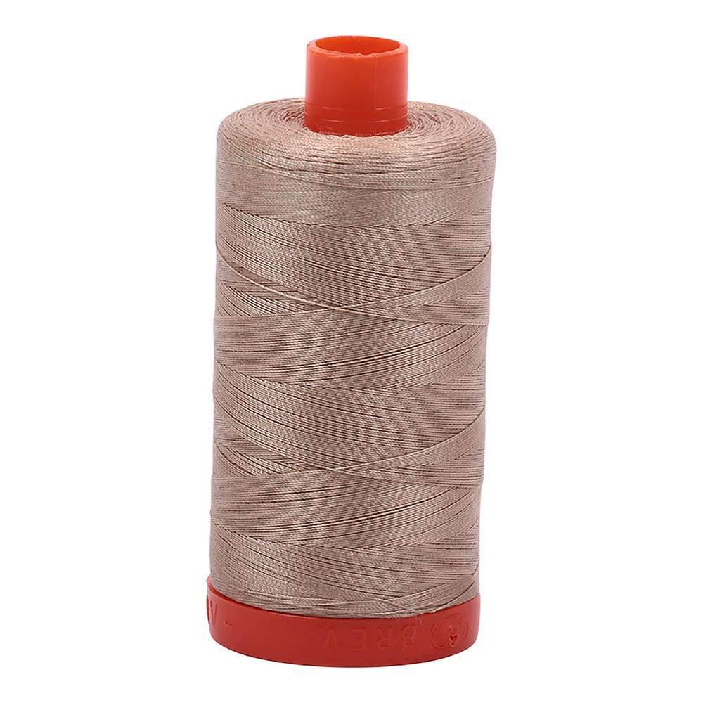 Gorgeous Sand 50wt Aurifil 100% Cotton Mako Thread - Large Spool with 1,422 Yards!
