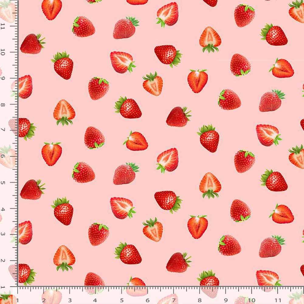 Timeless Treasures - Berry Sweet Tossed Strawberries Pink Yardage: A Springtime Delight!