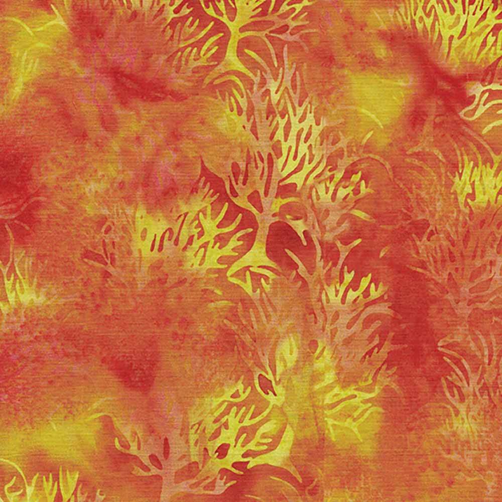 Island Batiks - Spooky Orange Tiger Scarry Tree Yardage: A Must-Have!