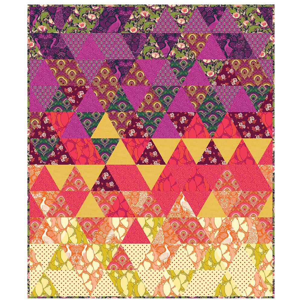 Enchanting Plum Triangle Fade Quilt Kit
