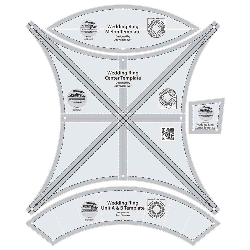 Incredible Creative Grids Wedding Ring Template - Unleash Your Quilting Creativity!