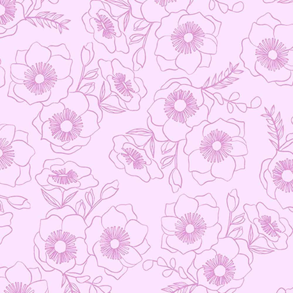 Andover Fabrics - Color Me Pretty by Stephanie Organes - Botanica Violet Yardage: A Floral Dream!