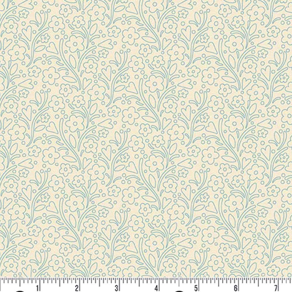 Andover Fabrics - Cozy House by Judy Jarvis - Dainty Flowers Chambray Fabric Yardage - Create Something Cozy Now!