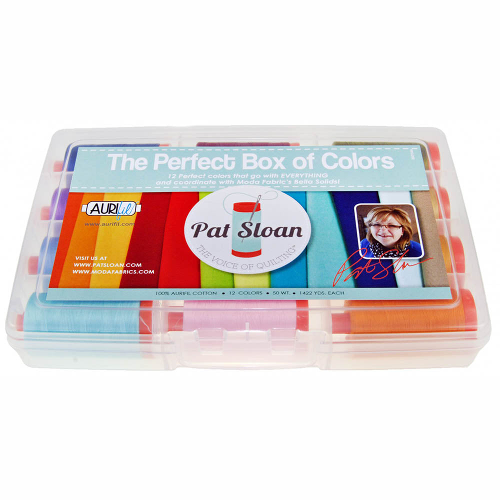 Pat Sloan's Perfect 12-Large Spools Box of 50wt Cotton Thread Colors