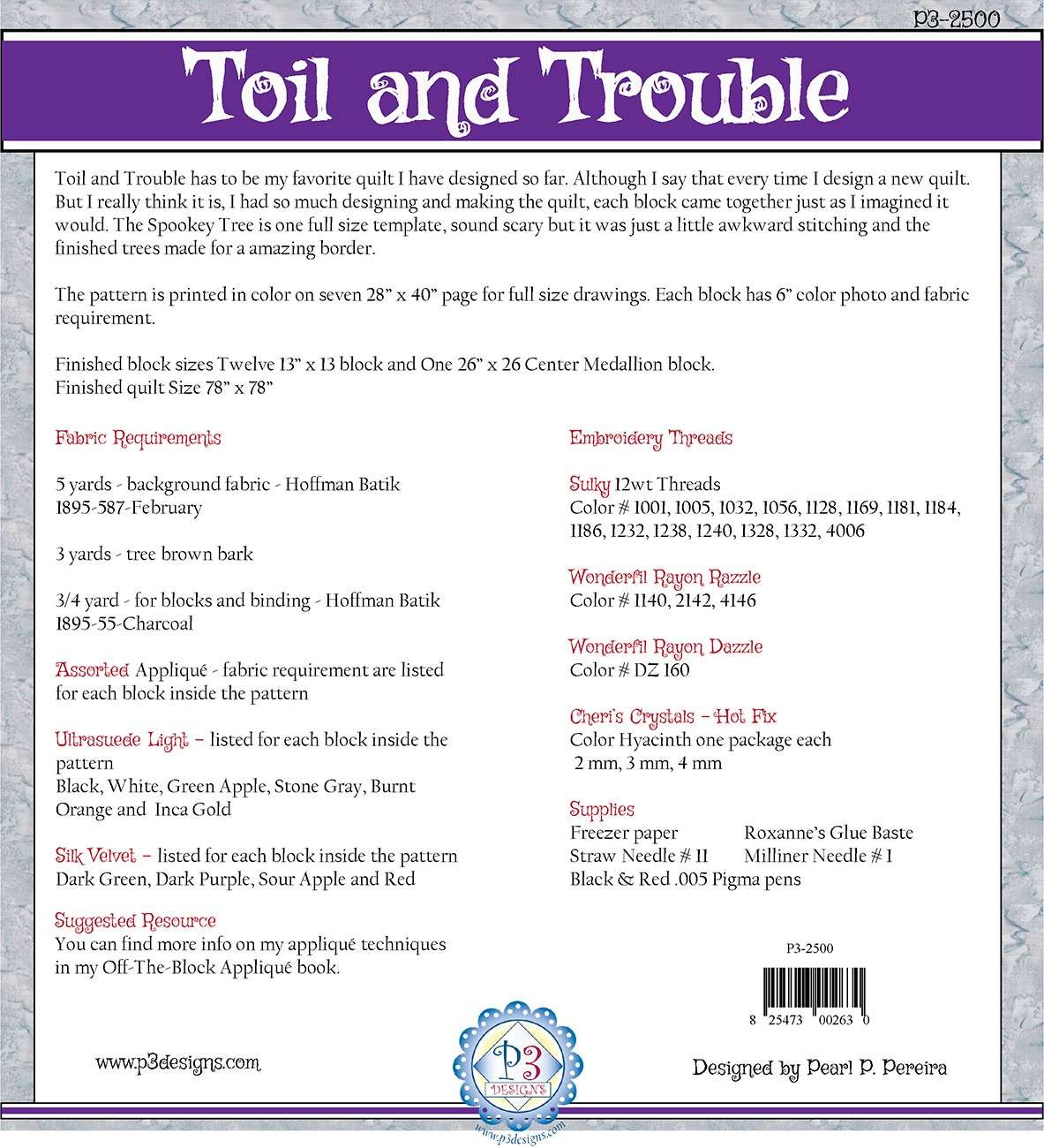 Enchanting Toil and Trouble Quilt