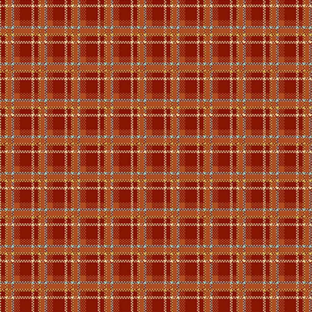 Andover Fabrics - Gathering Plaid Rust Yardage: Perfect for Autumn Creations!