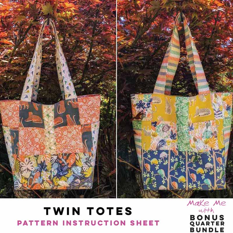 Exclusive Twin Totes - 12-Piece Bonus Quarter Bundle Pattern!