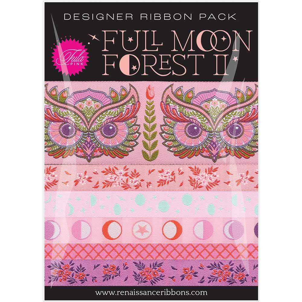 Tula Pink's Enchanting Full Moon Forest II Designer Pack of 6 Honey Ribbons - 1 Yard Each!