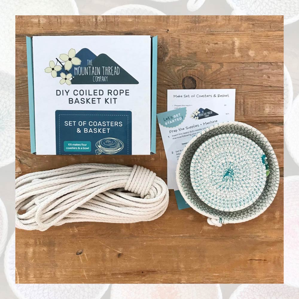 DIY Coiled Rope Basket Kit with Coasters