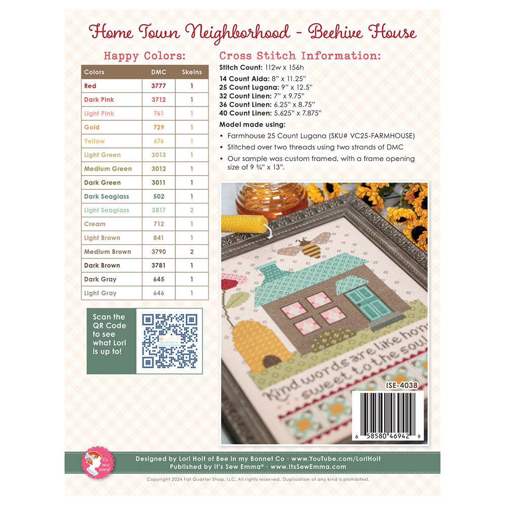 Charming Home Town Neighborhood Beehive House Pattern - April 2024