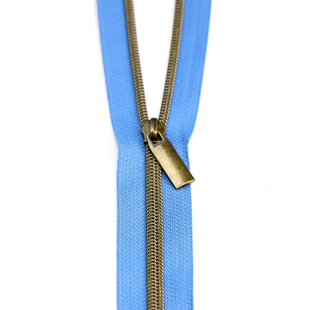 Gorgeous Blue Jean Antique Zippers by the Yard