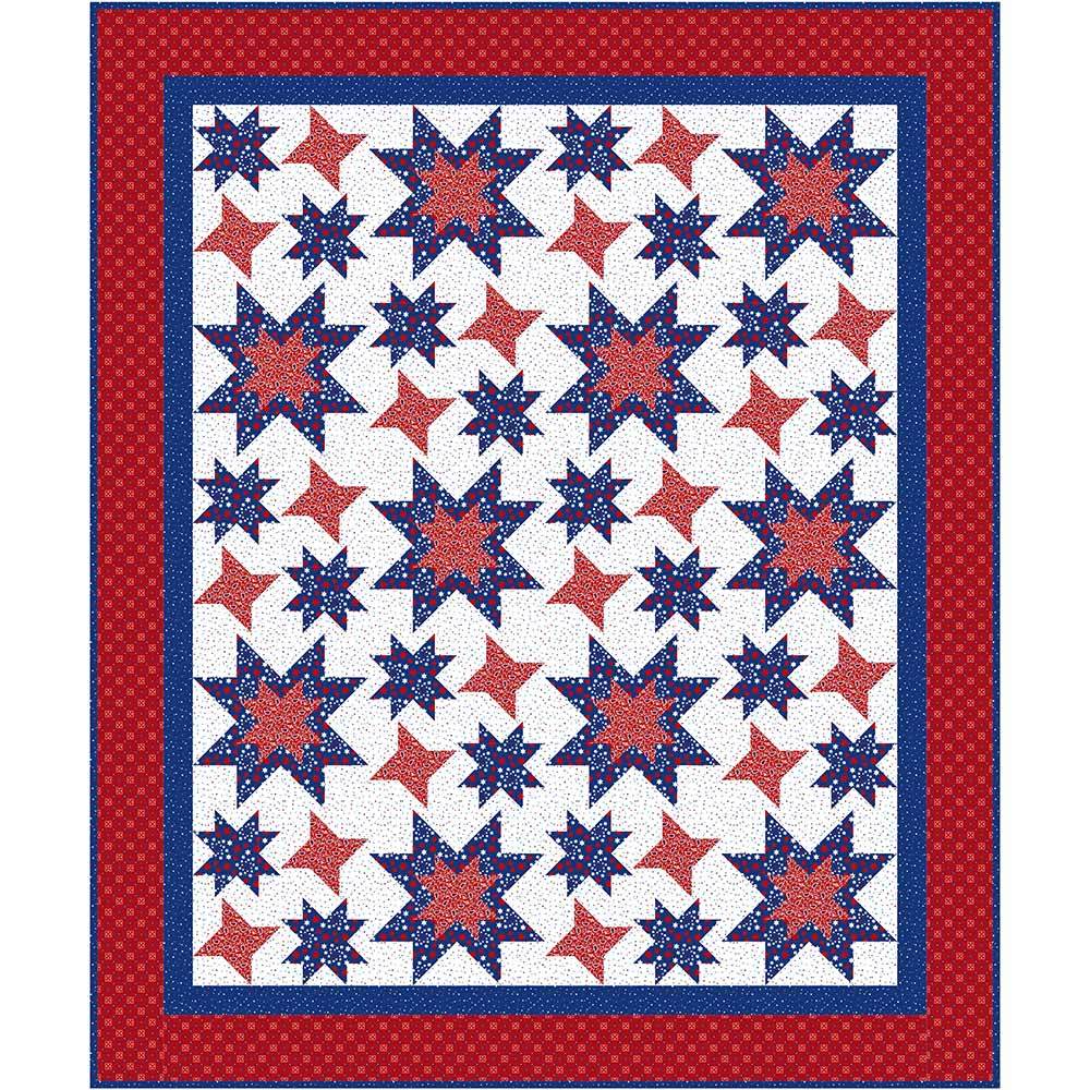 Jumping Stars Quilt Kit - Liberty by Satin Moon Designs: A Beginner's Dream Quilting Kit