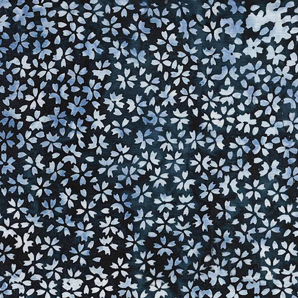 Island Batiks Petal Floral Blue Storm Yardage - A Dreamy Fabric Delight!