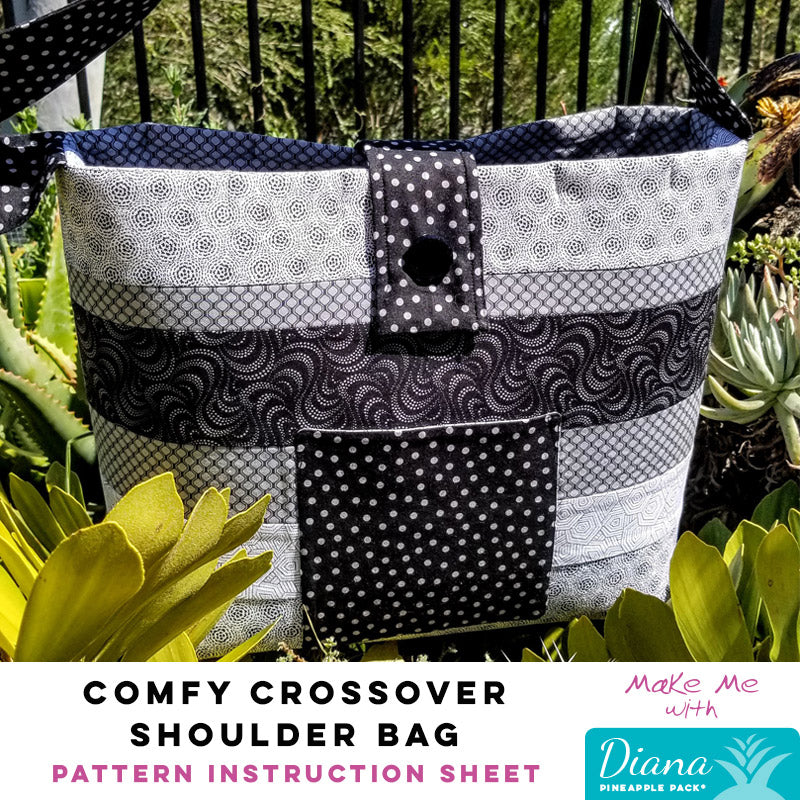 Diana Pineapple Pack Pattern - Comfy Crossover Shoulder Bag
