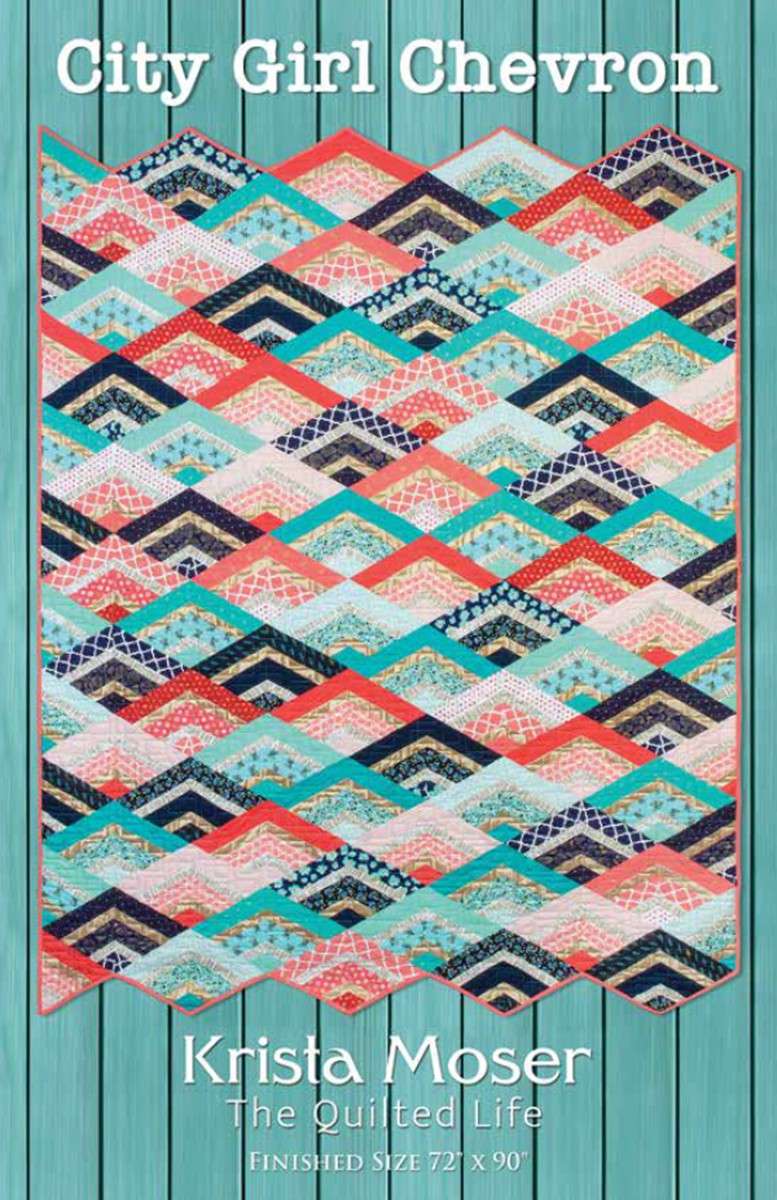 Glamorous City Girl Chevron Quilt