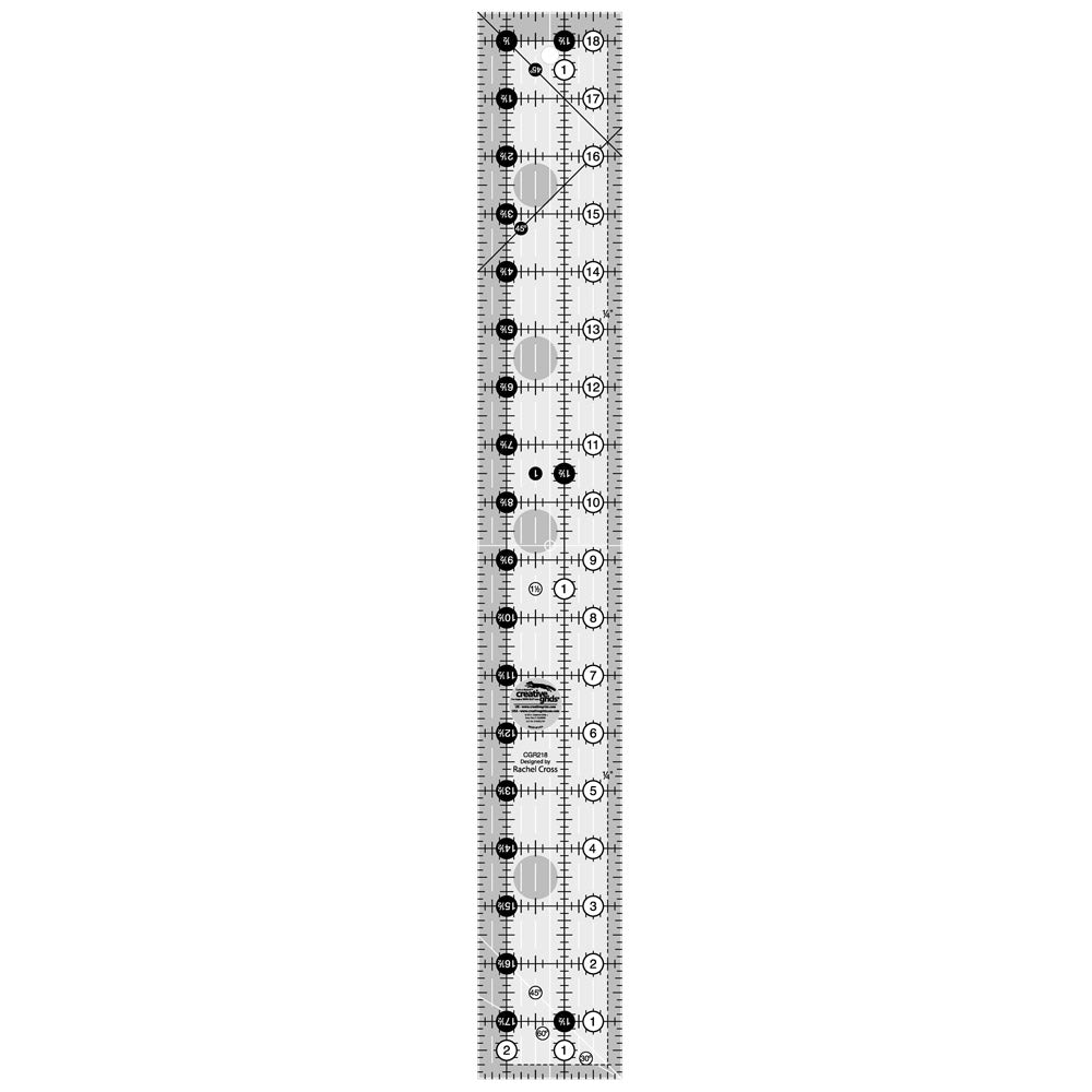 Creative Grids Stunning 2-1/2in x 18-1/2in Rectangle Quilt Ruler - A Must-Have for Quilting Enthusiasts!