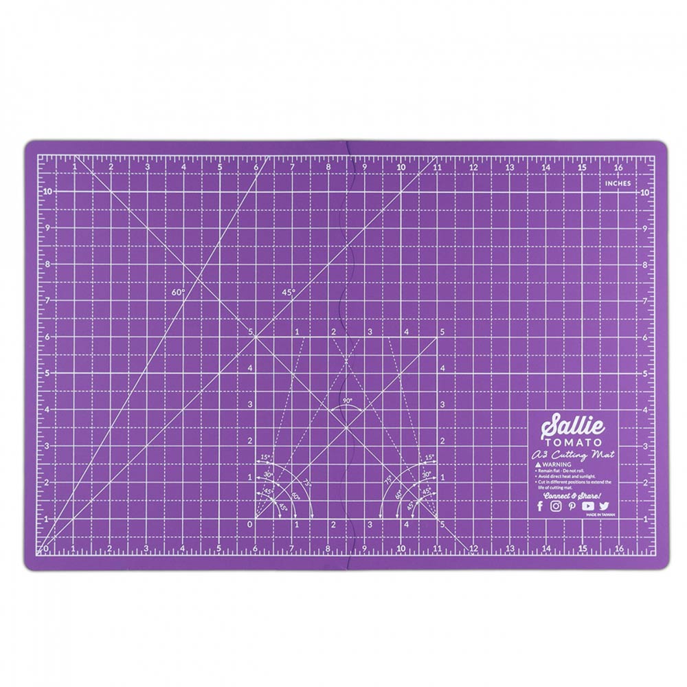 Sallie Tomato Purple A3 - The Ultimate Foldable Cutting Mat