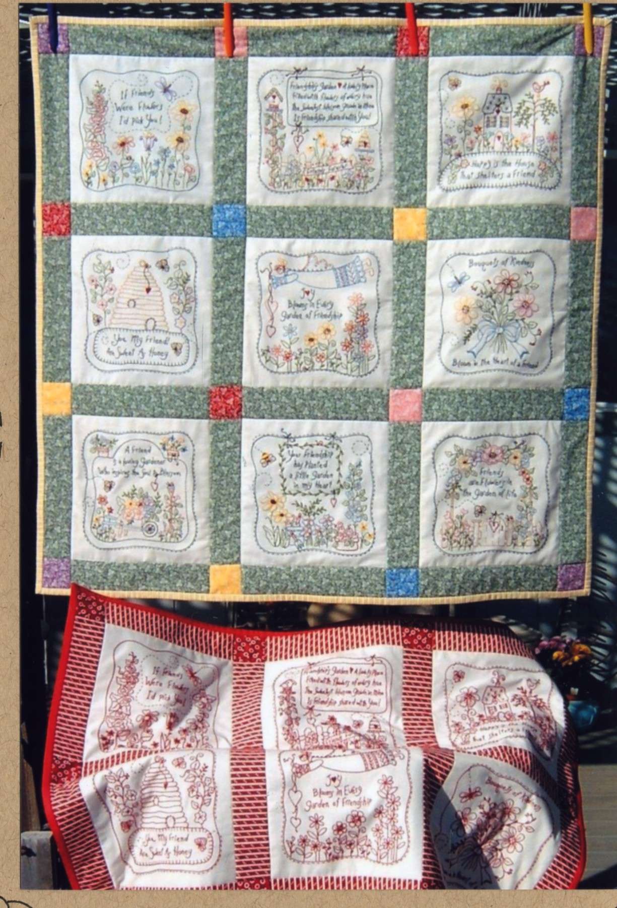 Bird Brain Designs' Friendship Garden Quilt Pattern - Exclusive Pattern Only