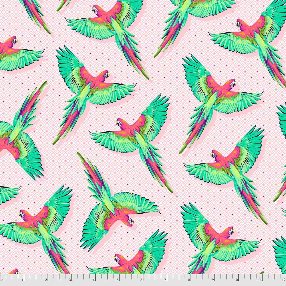 FreeSpirit - Daydreamer by Tula Pink - Macaw Ya Later Dragonfruit Yardage: A Dreamy Fabric Delight!