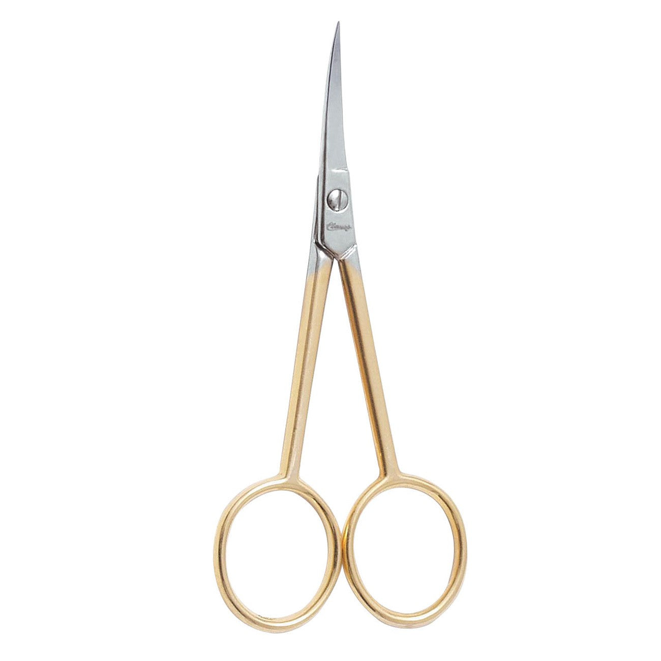 Clauss 4-1/2in Gold-Plated Curved Embroidery Scissors - A Delicate Crafting Essential