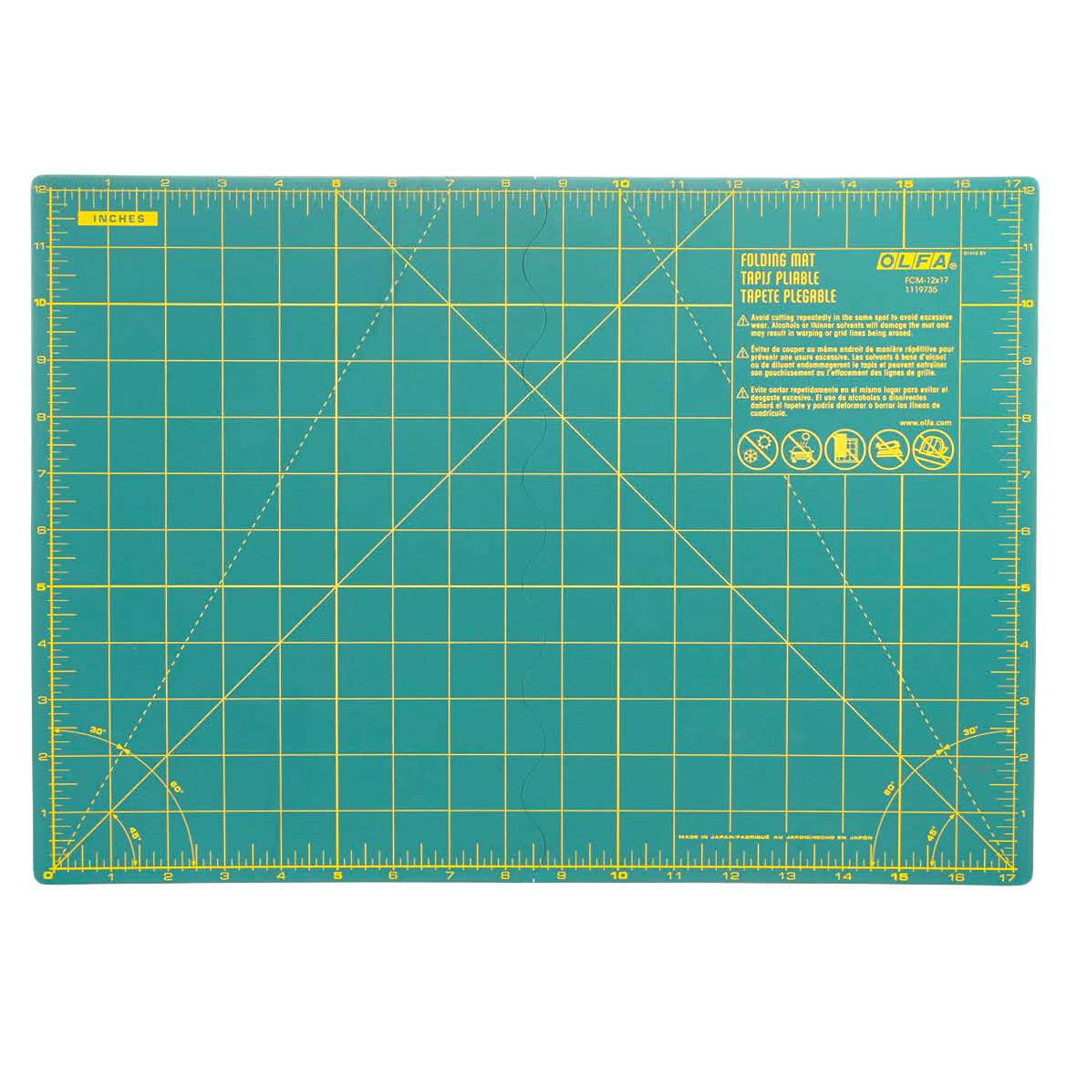 Olfa's Amazing 12 x 17 Folding Cutting Mat