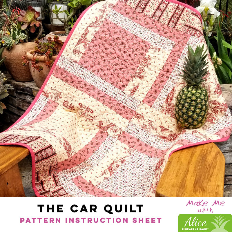 Alice Pineapple Pack Pattern - Cozy Car Quilt