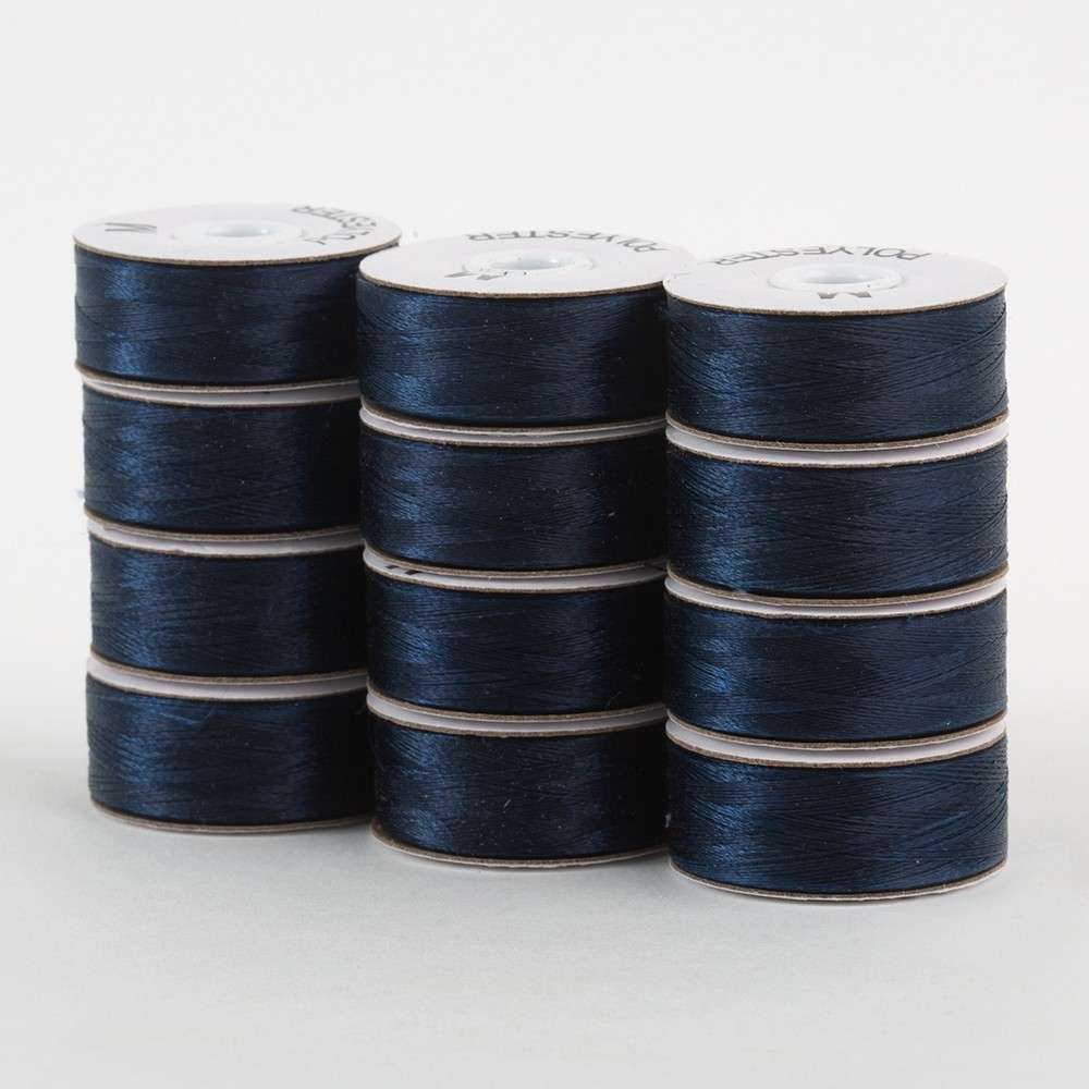 SuperBobs M-Style Dark Blue Polyester Bobbins - 12 Pack!