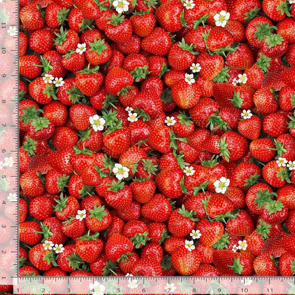 Timeless Treasures - Berry Sweet: Irresistible Red Strawberry Prints by the Yard