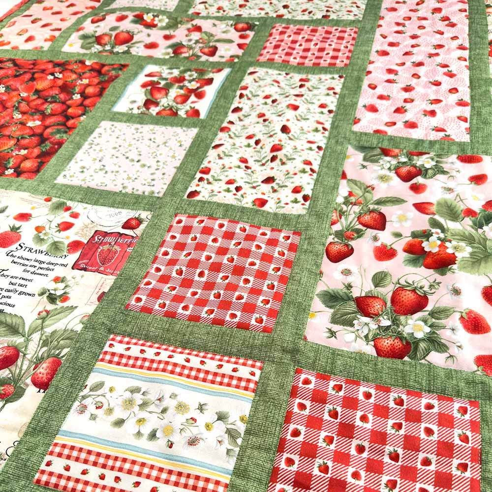 Berry Sweet Quarter Tiles Quilt Kit by Ladee Bug Design - Timeless Treasures: A Sweet Quilting Delight!