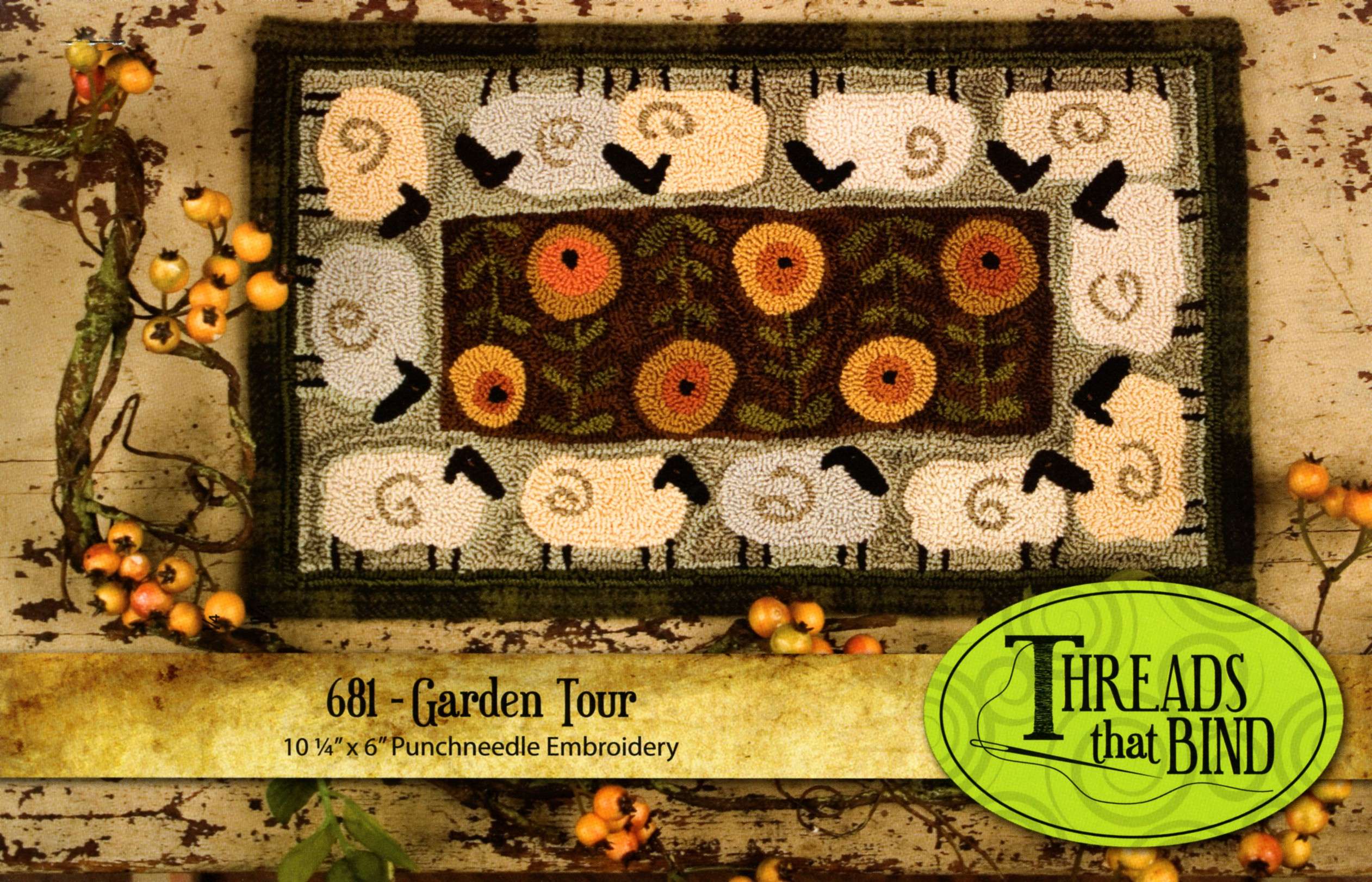 Enchanting Garden Tour Punchneedle Pattern by Shawn Williams