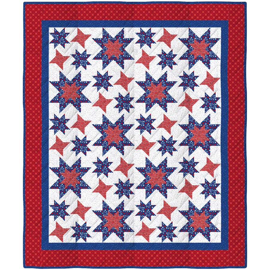 Jumping Stars Quilt Kit - Liberty by Satin Moon Designs: A Beginner's Dream Quilting Kit