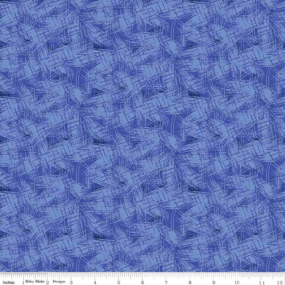 Riley Blake's Copacetic by Julia Frazier - Blueberry Fusion Blue Yardage: A Must-Have!