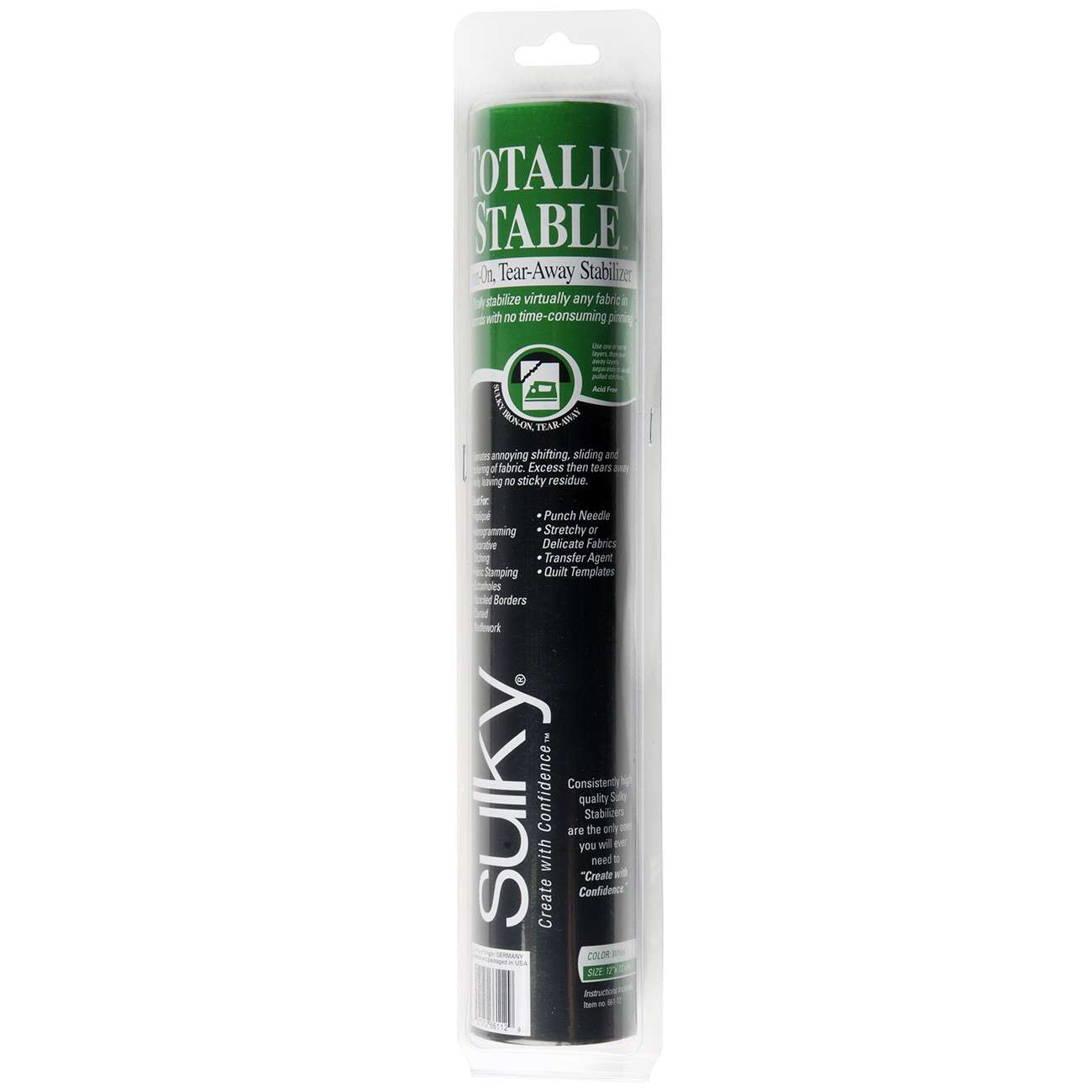 Magically Stable Iron - on Tear - Away Stabilizer: White 12in x 12yds