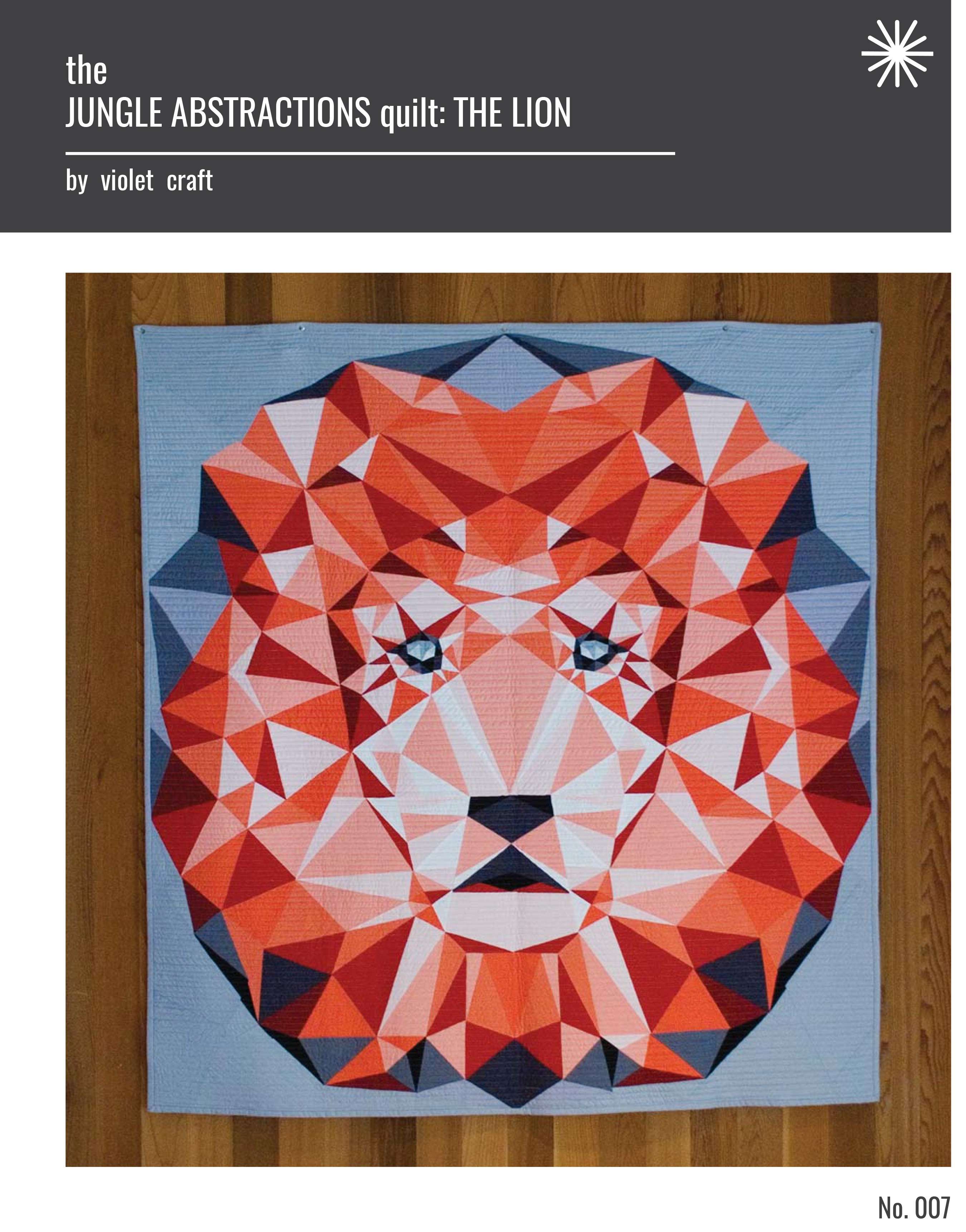 Jungle Abstractions: The Majestic Lion Quilt