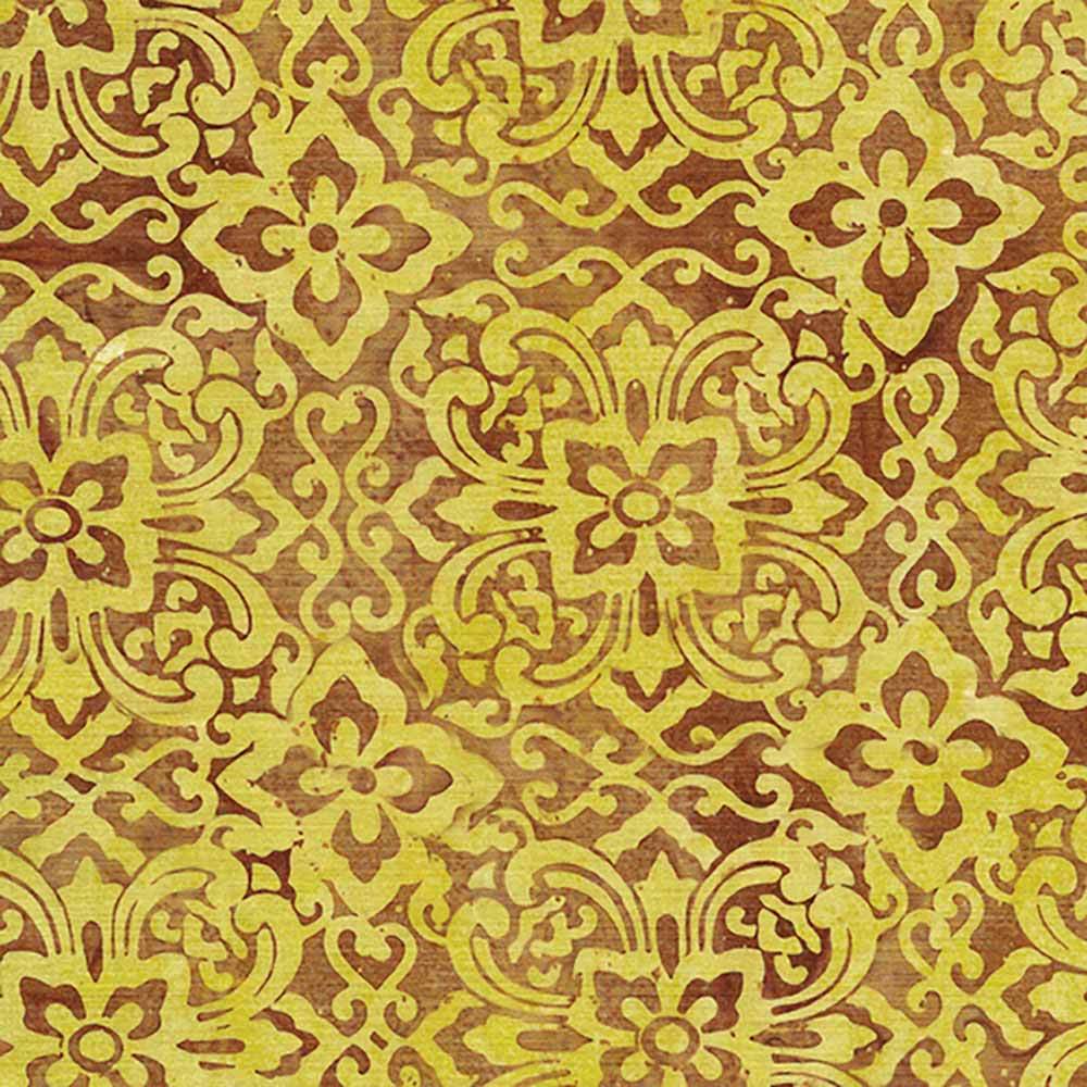 Island Batiks Large Medallion Gold Ochre Yardage - A Must-Have!