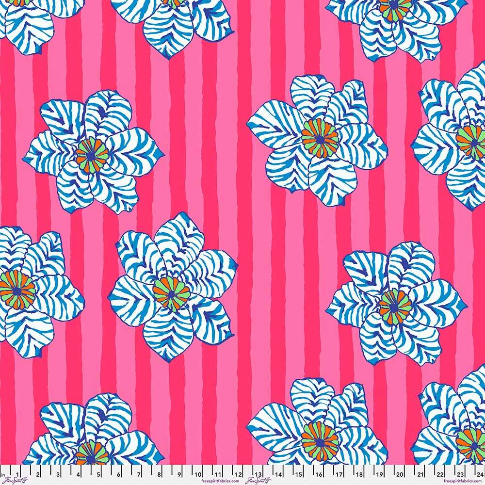FreeSpirit's Zebra Lilly Pink Fabric by Brandon Mably for Kaffe Fassett Collective - Yardage