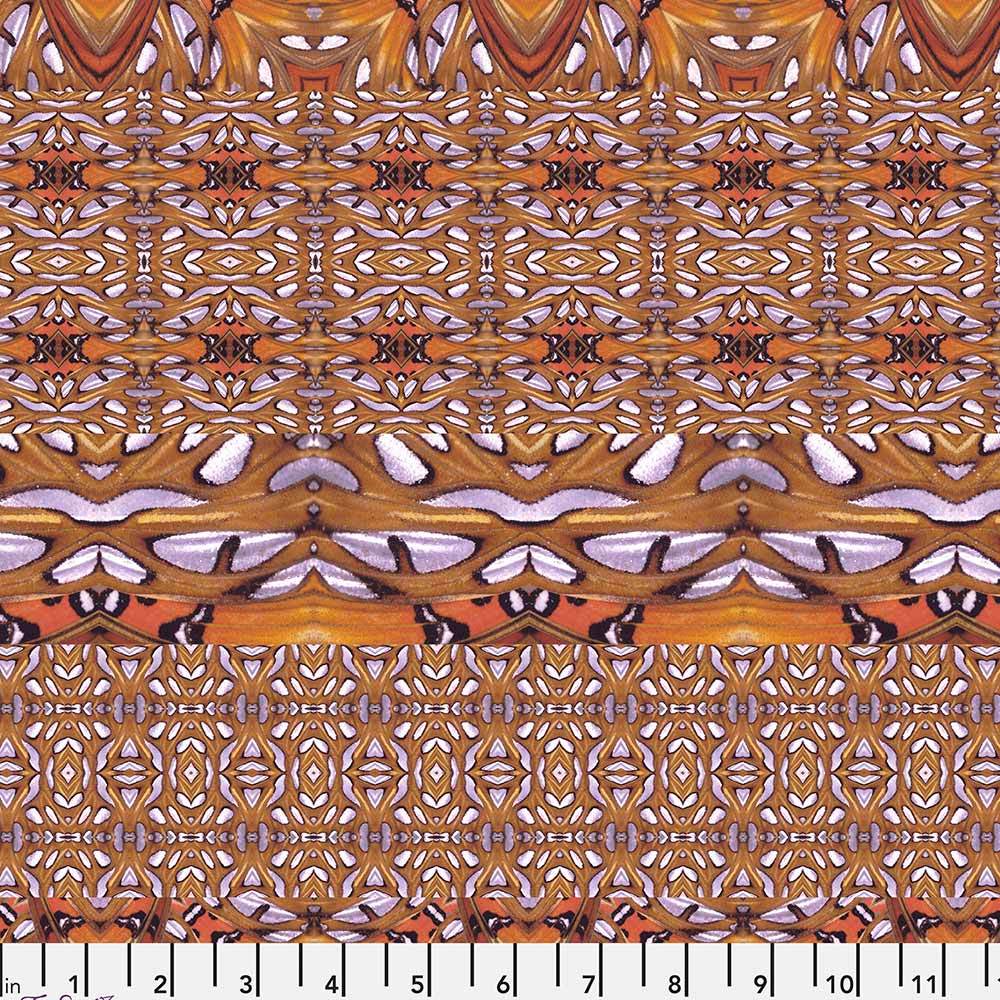 FreeSpirit's WinterPrint Butterfly Garden - Metamorphosis Brown Yardage Fabric