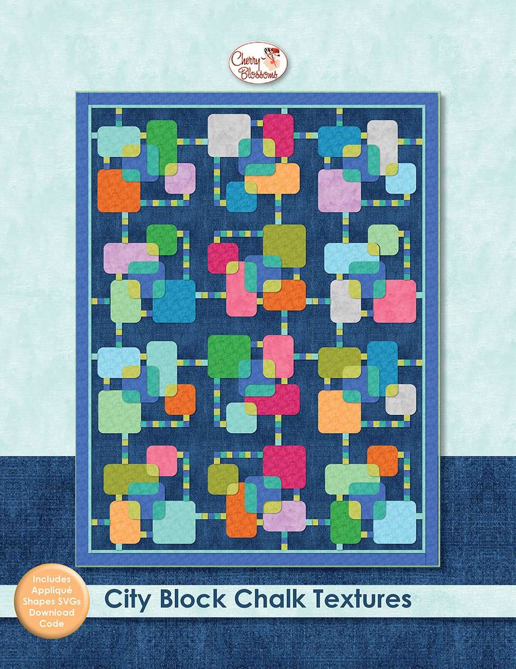 Stunning City Block Chalk Textures Quilt Pattern
