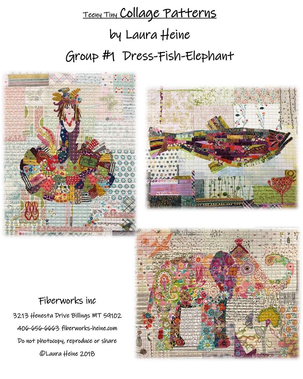 Laura Heine's Adorable Teeny Tiny Collage Pattern Group 1 Quilt Pattern