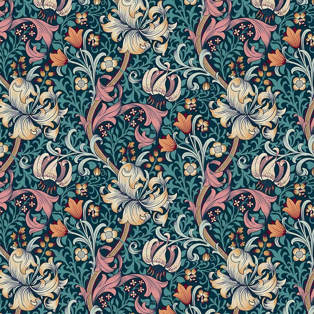 FreeSpirit - Morris & Co.'s Iconic Red House Golden Lily Teal Fabric 3-Yard Backpack! Grab Yours Now!