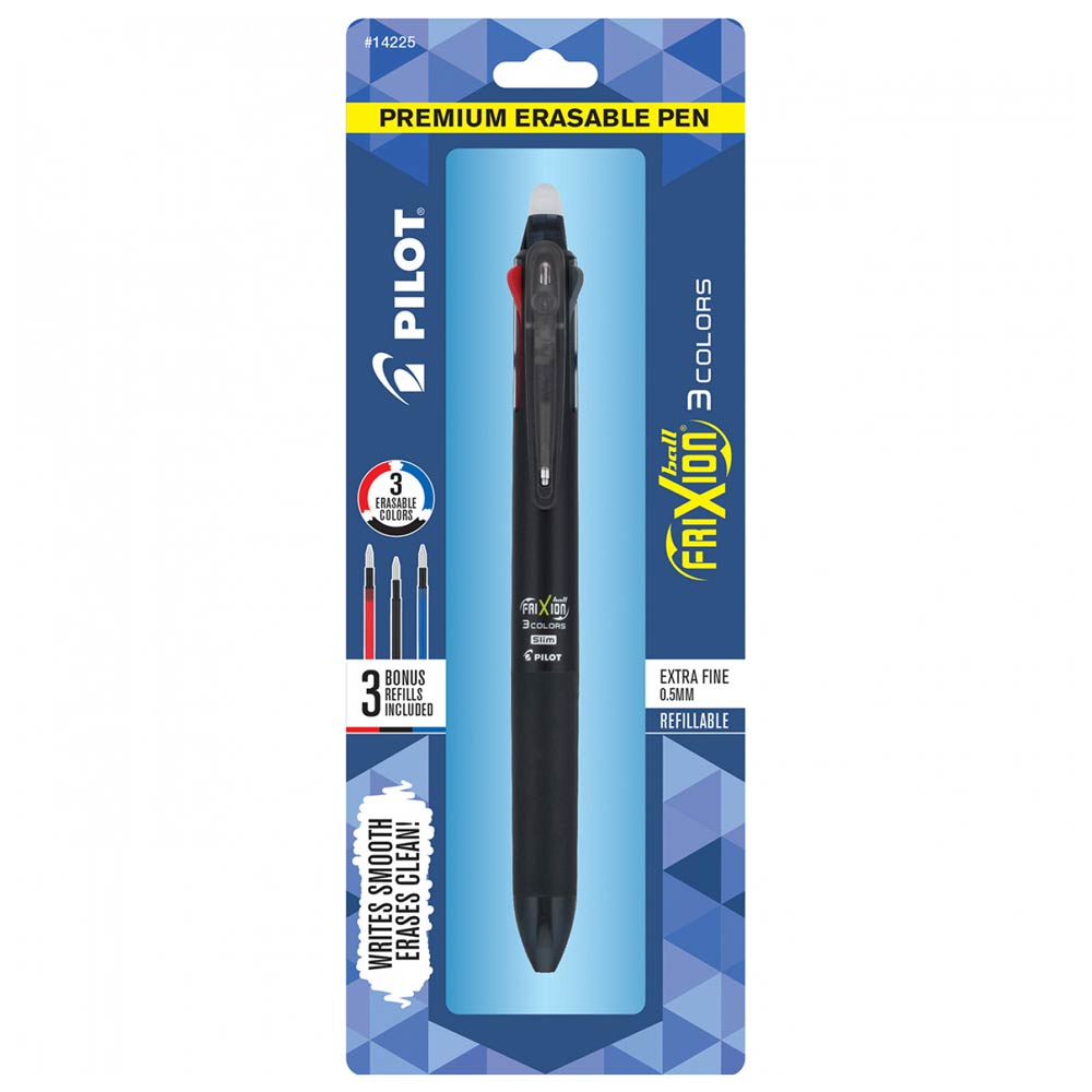 Frixion Ball 3 Ultra-Fine Black Pen with Refills - Erasable Magic!