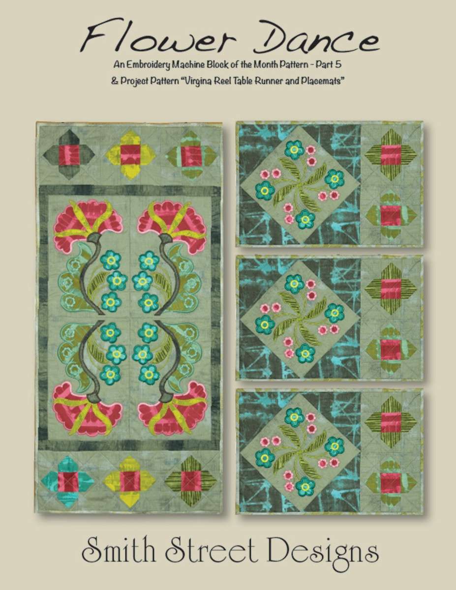 Smith Street Designs' Flower Dance - Part 5 Machine Embroidery CD: A Must-Have for Quilting Enthusiasts