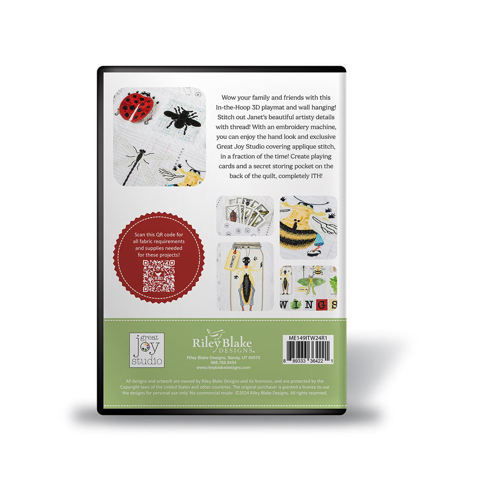 In The Wings Quilt Projects: Machine Embroidery USB Delight