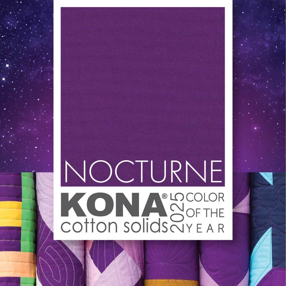 Robert Kaufman's Kona Cotton: 2025 Color of the Year - Enchanting Nocturne Yardage