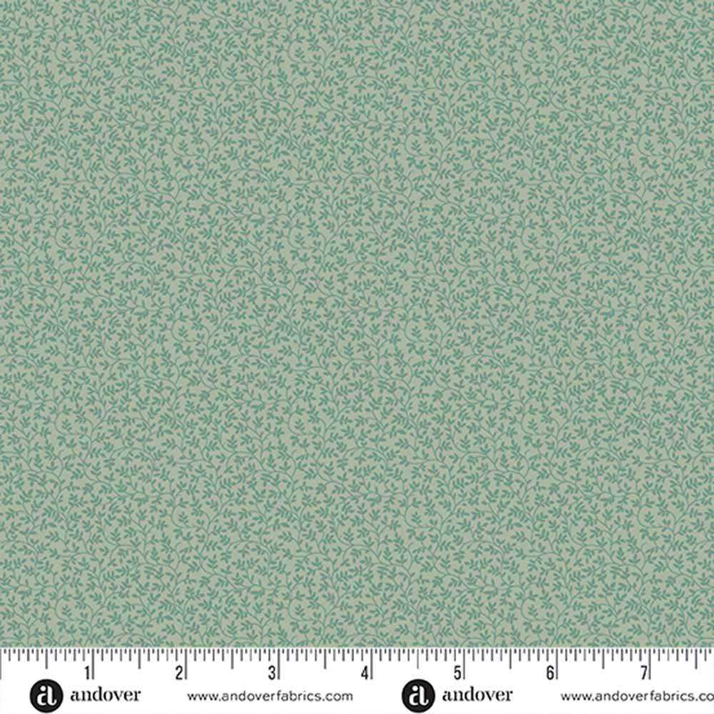 Andover Fabrics Gathering Sprigs Teal Yardage - Perfect for Autumn Projects!