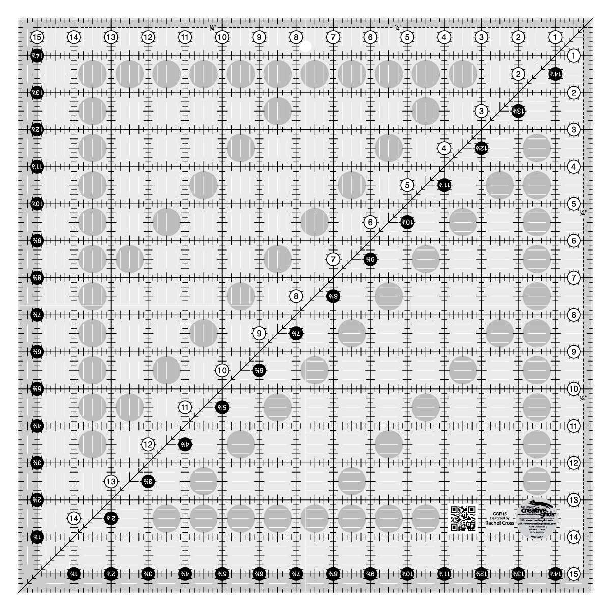 Incredible Creative Grids 15-1/2in Square Quilt Ruler