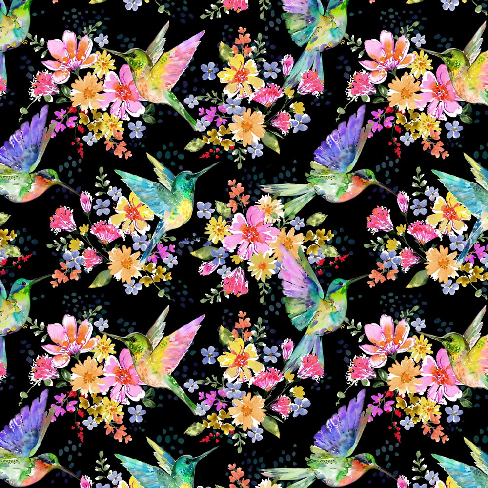 Windham Fabrics - Enchanting Pretty Pollinators Black 108 Wide 3 - Yard Backpack
